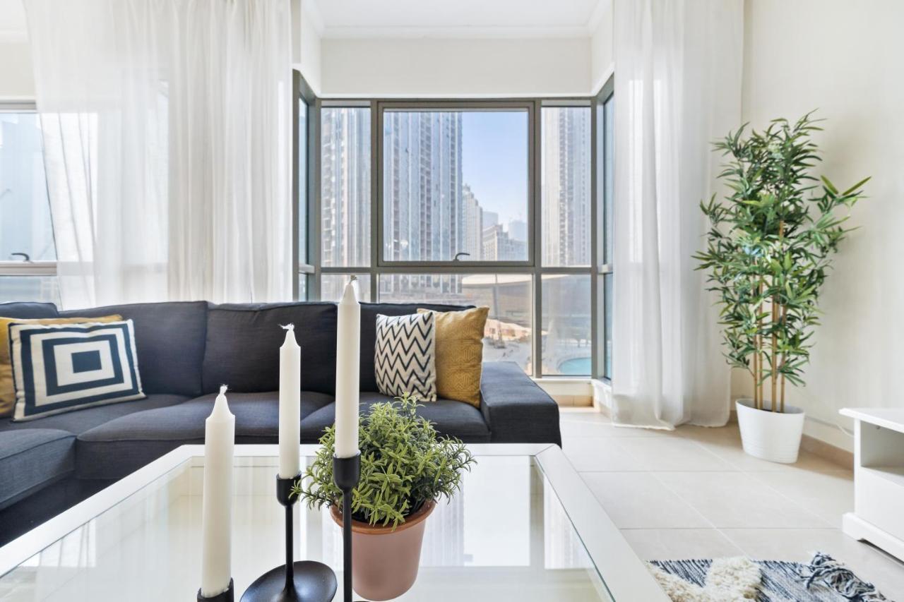 Stylish Apartment With Partial Burj Khalifa View 두바이 외부 사진